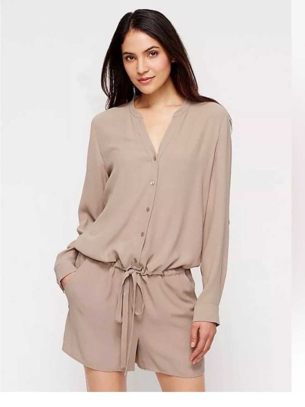 Women's silk dressy shorts romper